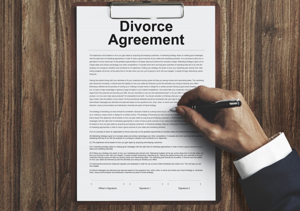 divorce agrrement document