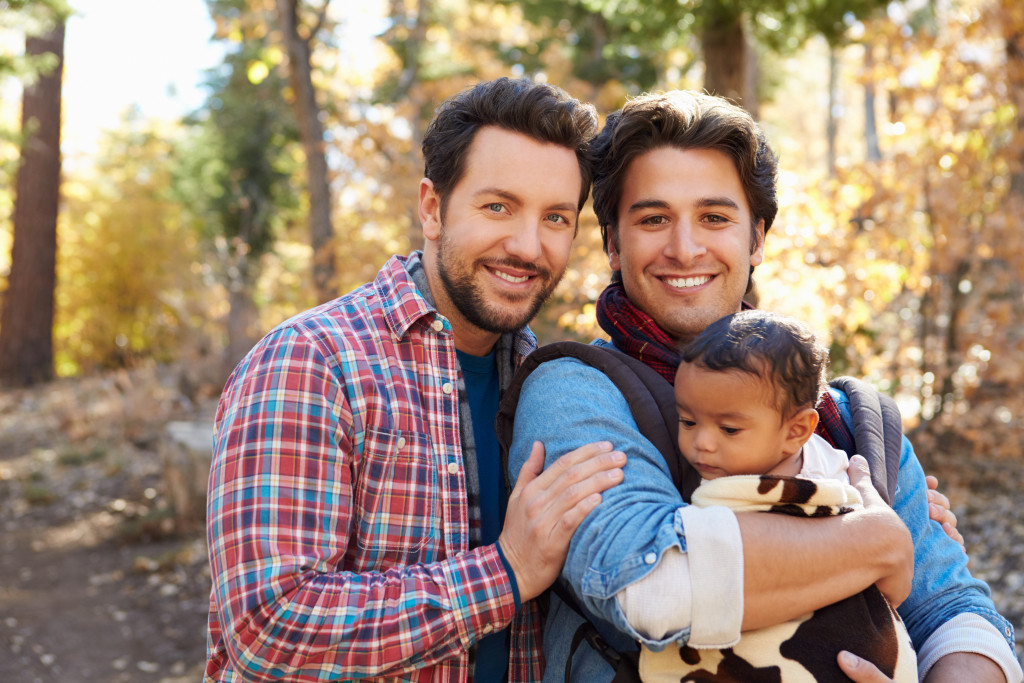 gay couple with a baby boy