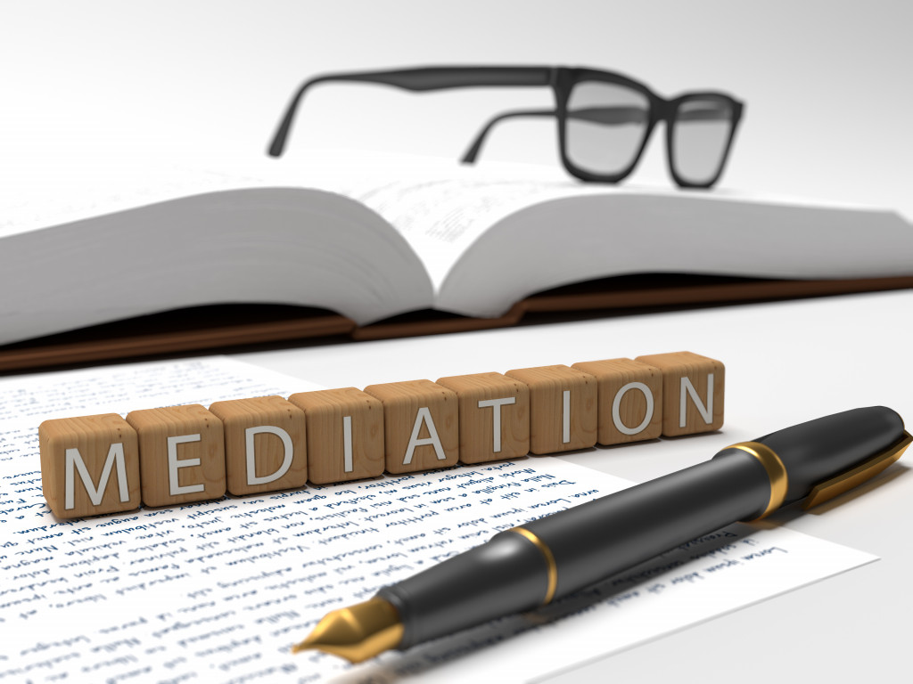 mediation spelled in blocks